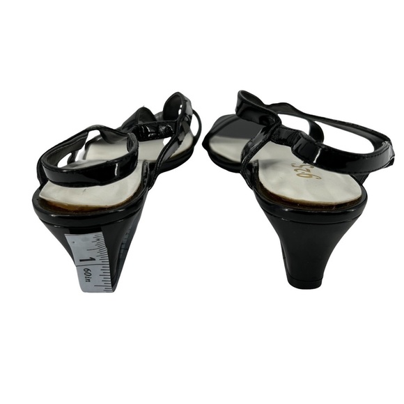 9·2·5 Black Sling Back Strappy Heels Size 9 1/2 Women’s - Picture 7 of 8